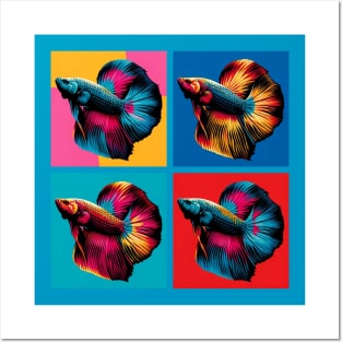 Tri Band Betta - Cool Tropical Fish Posters and Art